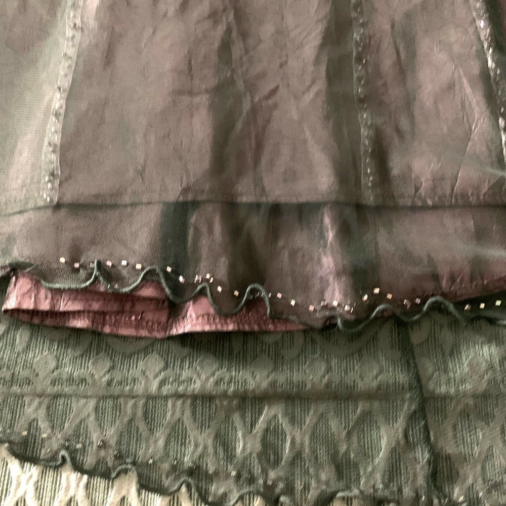 Vintage Rabbit Rabbit Rabbit Cocktail Taffeta Embellished Maxi Dress Purple 8 - Picture 11 of 16
